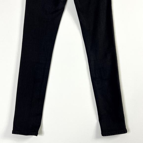 Veronica Beard Debbie Skinny High Rise Jean Ankle Coated Black Womens 0 25 Waist - Picture 6 of 9